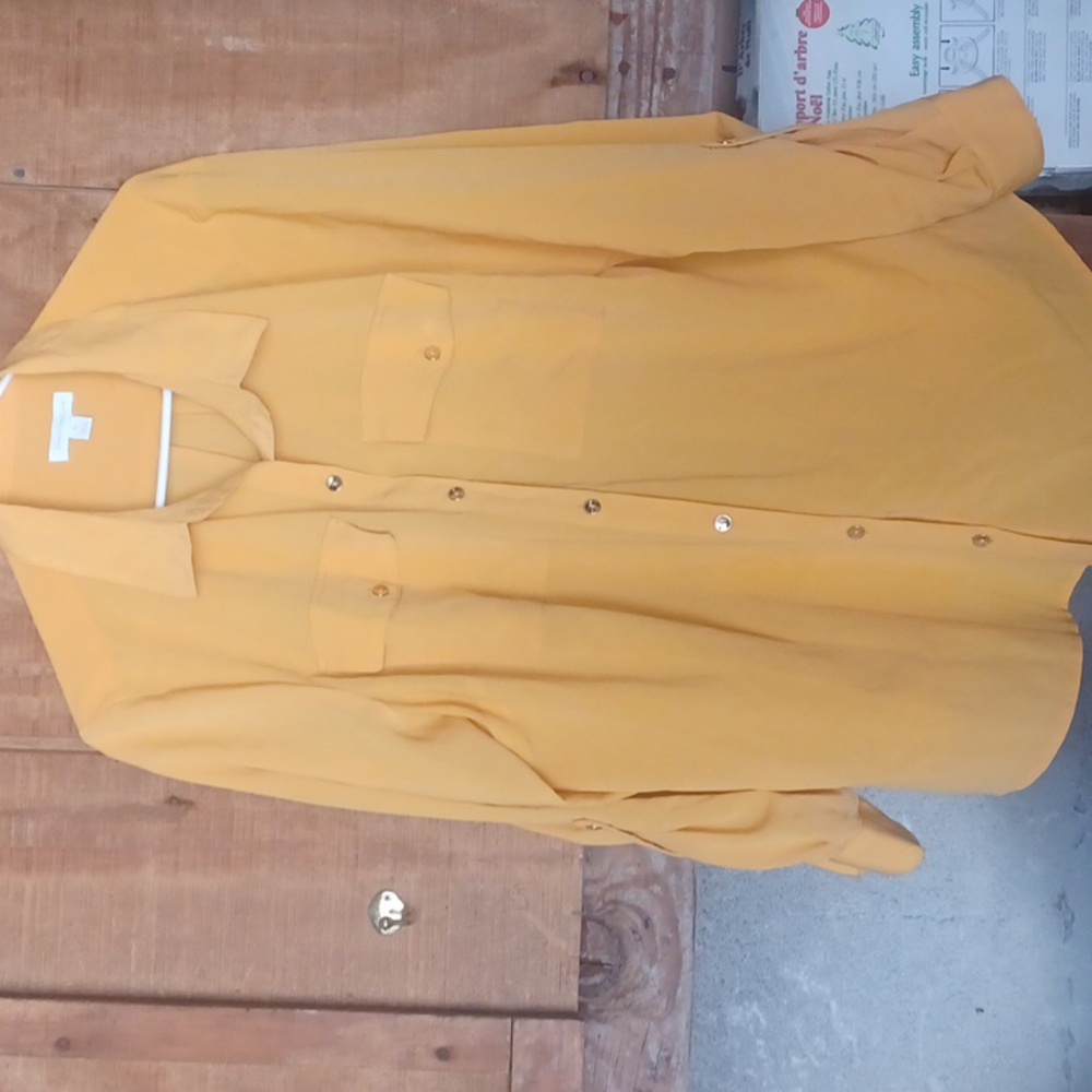 CHARTER CLUB YELLOW  BLOUSE SIZE XL, NO STAINS  LONG SLEEVE